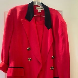 Dior Elegant Pink Double-Breasted Women's Blazer